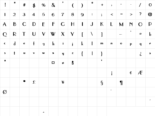 Coke 10 Bold font glyphpreview