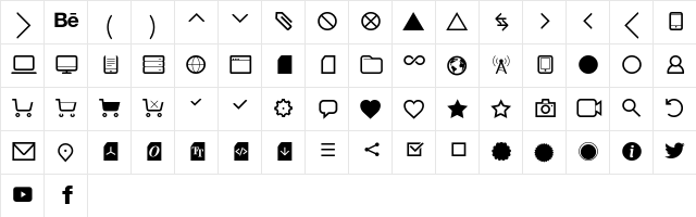 Aquawax Pro Pictograms Regular font glyphpreview