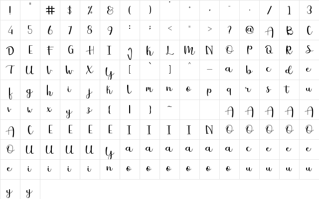 Antique Regular font glyphpreview