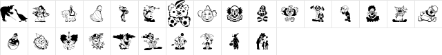 clowns_csp Regular font glyphpreview