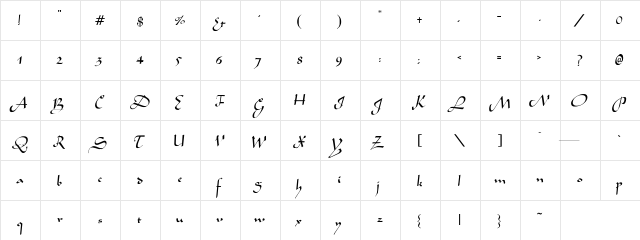 Arabian-Normal Regular font glyphpreview