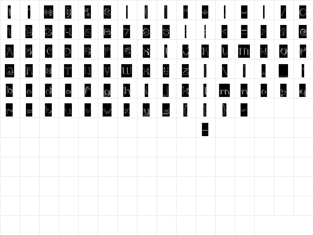 ARABIAN KNIGHT-Hollow-Inverse Regular font glyphpreview