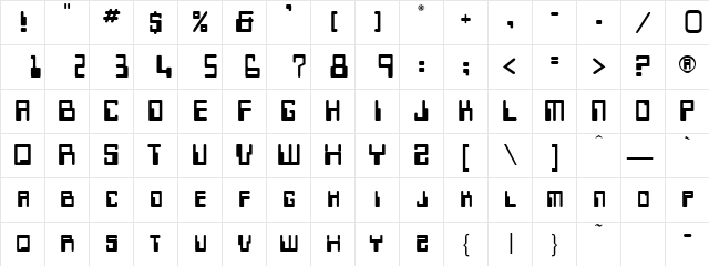Computer Keys Regular font glyphpreview