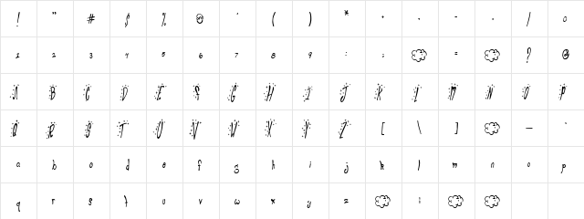 Club Fluffy Regular font glyphpreview