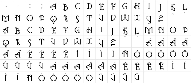 Antique Quest St Regular font glyphpreview