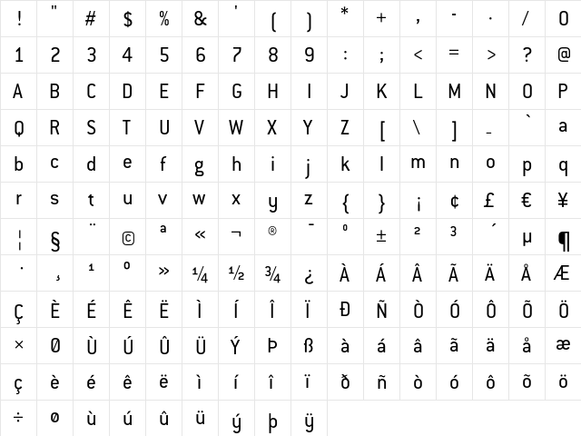 Conduit ITC Regular font glyphpreview