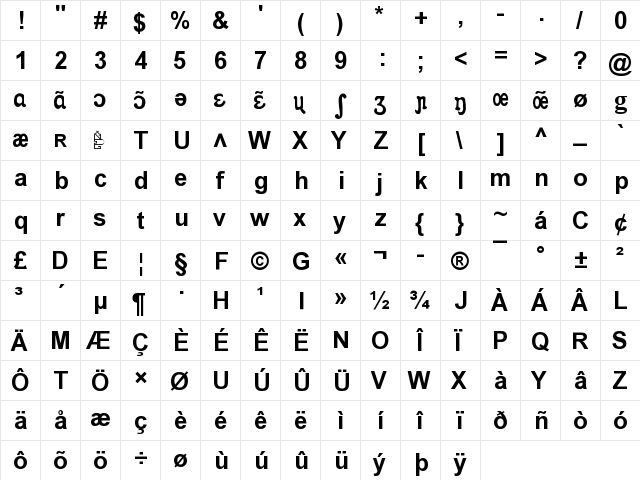 apicar Bold font glyphpreview