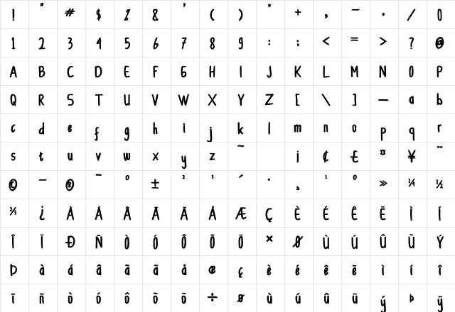 CollBesT Bold font glyphpreview