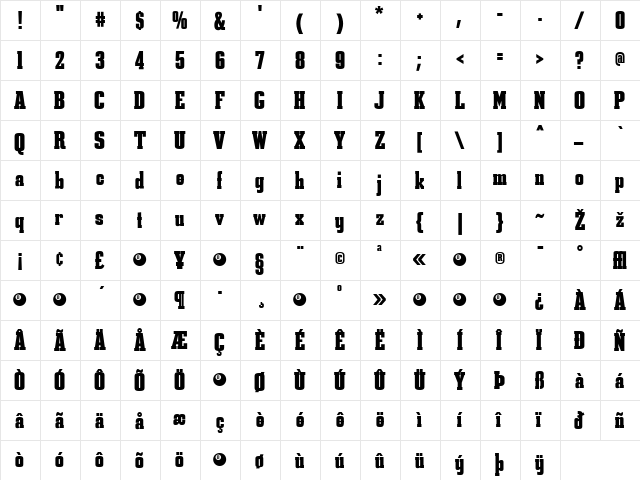 Constructa Regular font glyphpreview