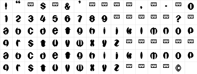 Aragones Regular font glyphpreview