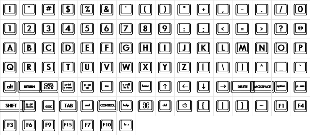 Compkey2 Bold Regular font glyphpreview