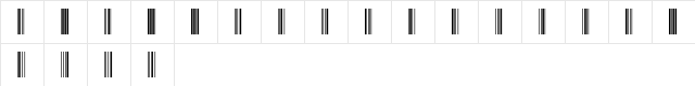 Code-Codabar Normal font glyphpreview