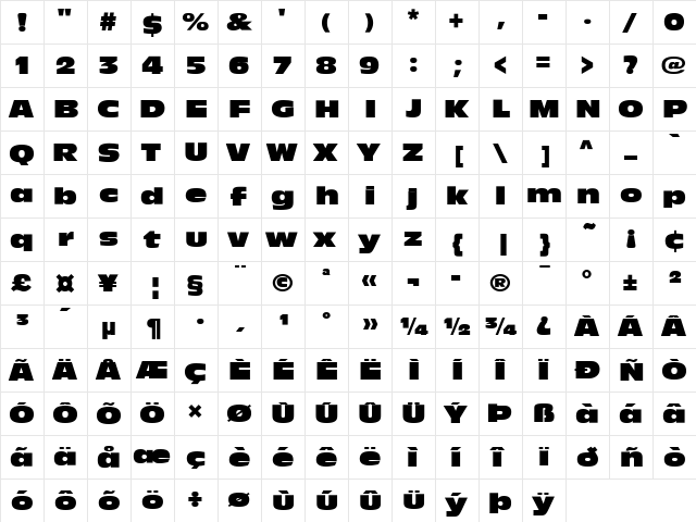 Antique Olive Nord D Regular font glyphpreview