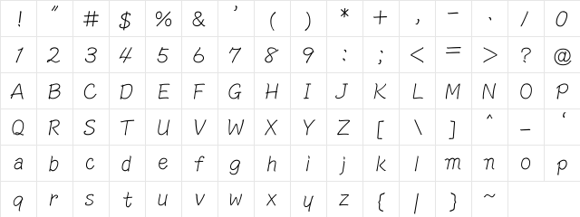 AR Script4 Medium Regular font glyph preview AR Script4 Medium Regular font glyphpreview