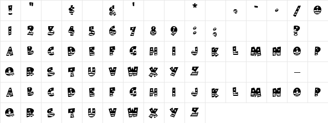 Columbas Regular font glyph preview Columbas Regular font glyphpreview