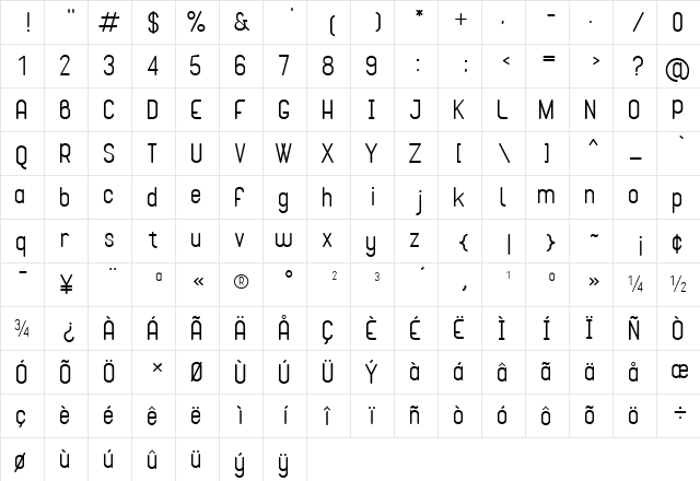 Cona Regular font glyphpreview