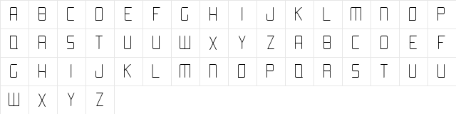 AROMA Light font glyphpreview