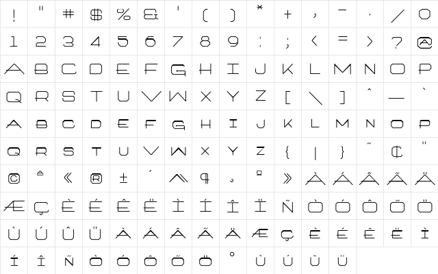 ArchitextOneType Regular font glyphpreview