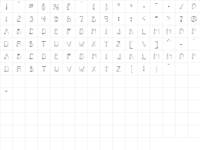 CK Tall Trees 1 font glyphpreview