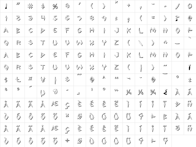 Argosy 3D 3D font glyphpreview