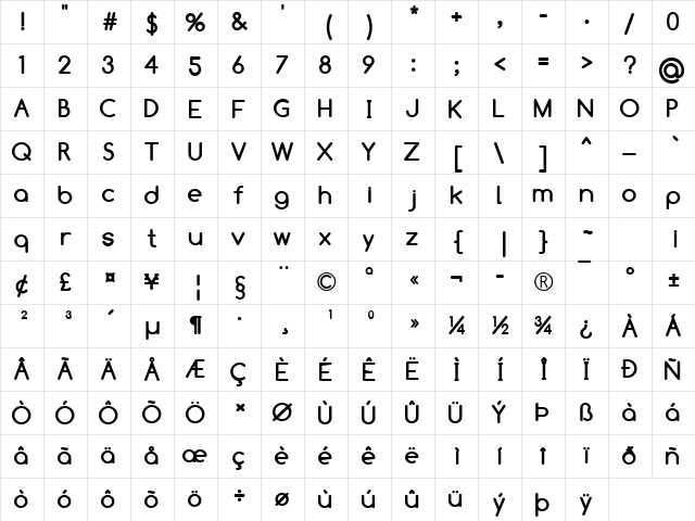 Comfortaa Bold font glyphpreview