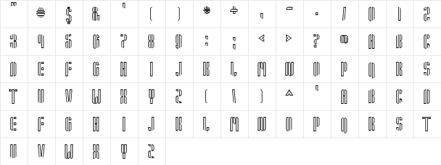 Armin Regular font glyphpreview