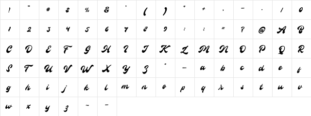 Antique Cable Regular font glyph preview Antique Cable Regular font glyphpreview