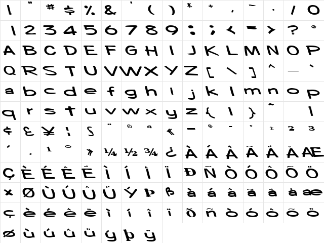 CoinageOfMind Bold font glyph preview CoinageOfMind Bold font glyphpreview