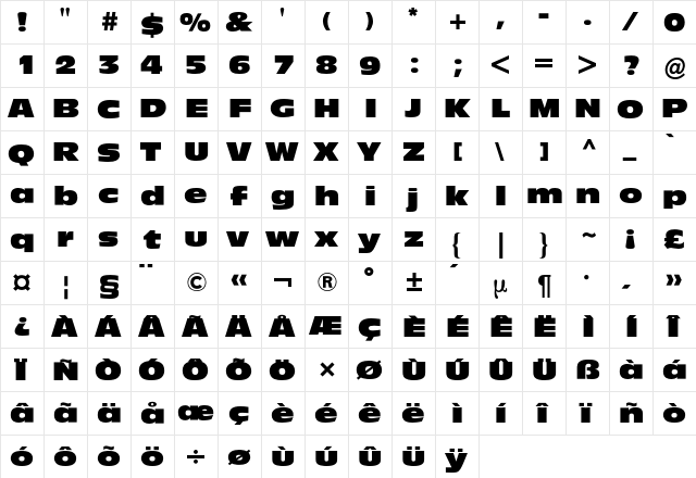 Antique Olive BQ Regular font glyphpreview