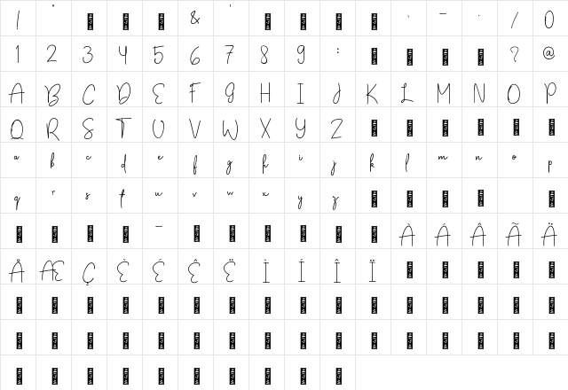 Apple Blossom Regular font glyph preview Apple Blossom Regular font glyphpreview