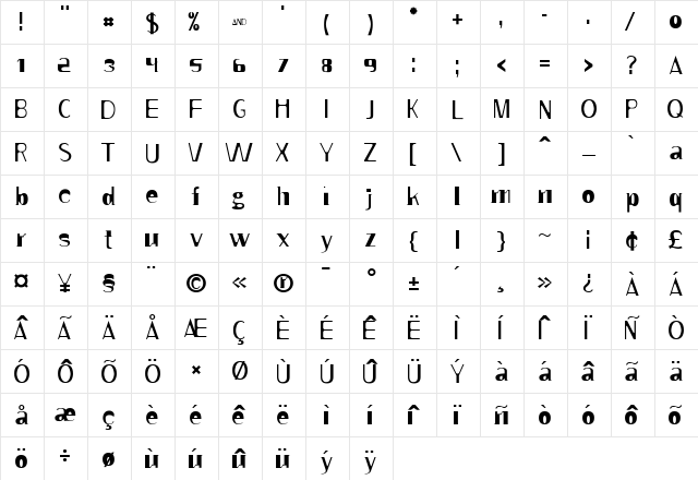 Colony Medium font glyphpreview