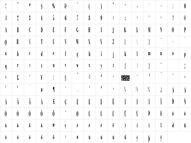 Compass Regular font glyph preview Compass Regular font glyphpreview