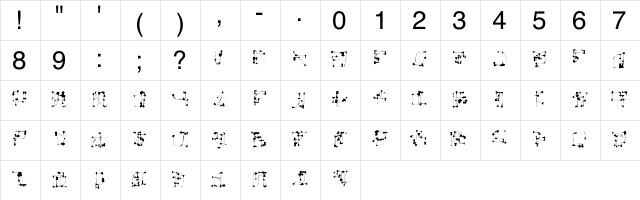 Collusus_Freehand_1 Regular font glyphpreview
