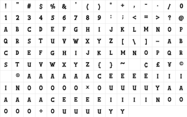 College Squad Regular font glyphpreview