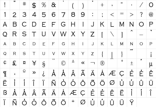 Cobalt Condensed Normal font glyph preview Cobalt Condensed Normal font glyphpreview