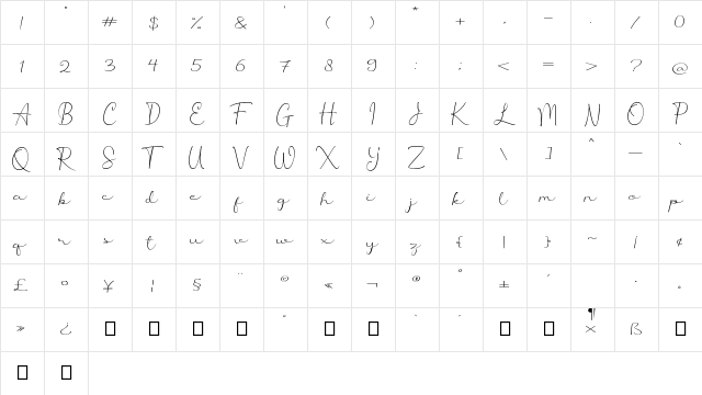 Aprilliant Reguler font glyphpreview