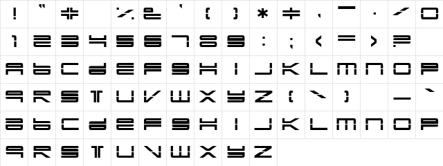 Arrest Regular font glyphpreview