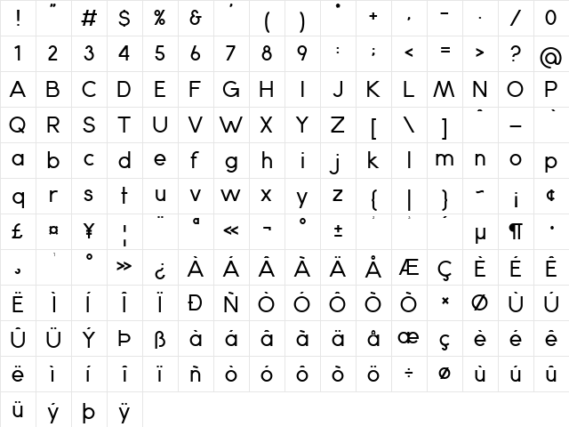 Anke Regular font glyphpreview