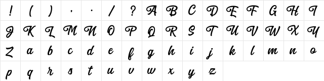 Anghones Regular font glyphpreview