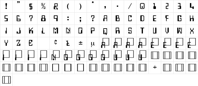 Commander Regular font glyph preview Commander Regular font glyphpreview