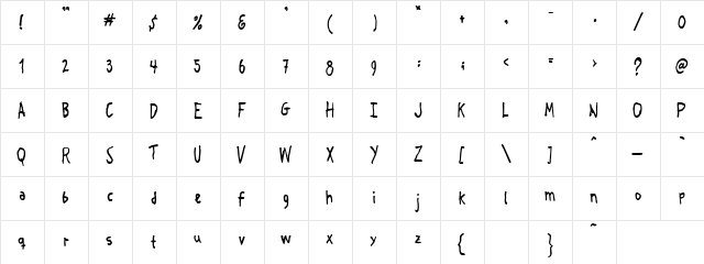 Cockro Sad Regular font glyphpreview
