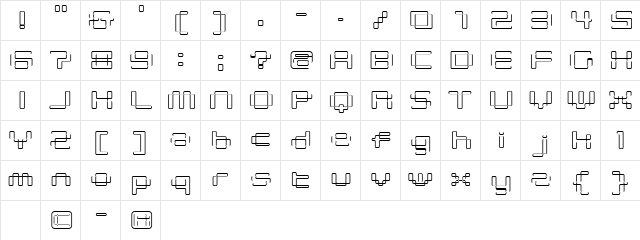 ComdoBline Regular font glyph preview ComdoBline Regular font glyphpreview