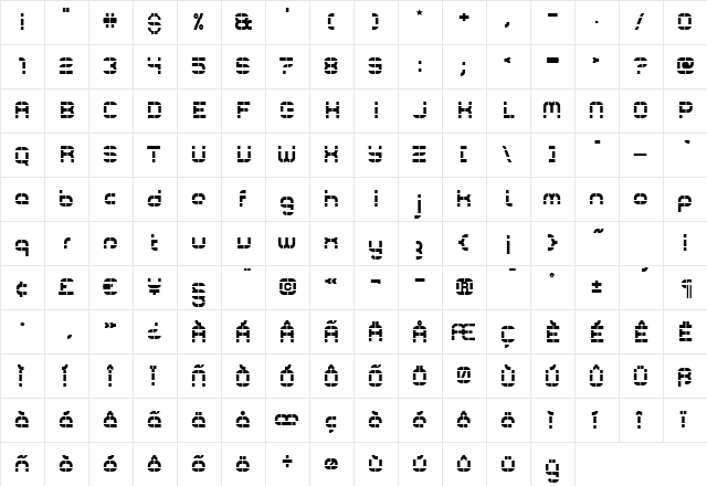 ComsatStation Regular font glyph preview ComsatStation Regular font glyphpreview