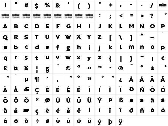 Codec Warm Trial Heavy font glyph preview Codec Warm Trial Heavy font glyphpreview