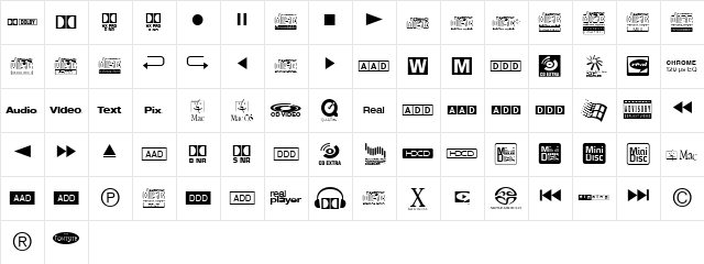 CombiSymbols CD Regular font glyphpreview