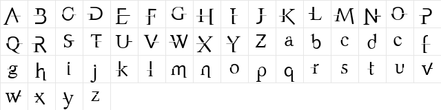 Appendix Normal font glyphpreview