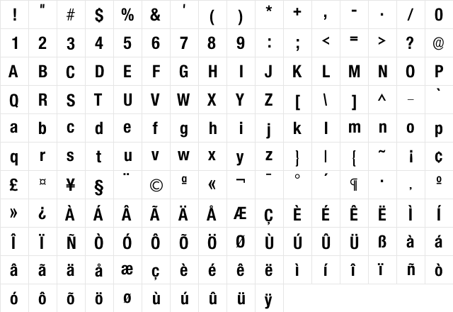 Colnova Bold font glyphpreview