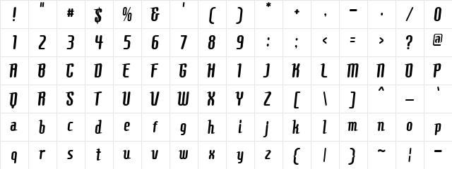Comons Regular font glyphpreview