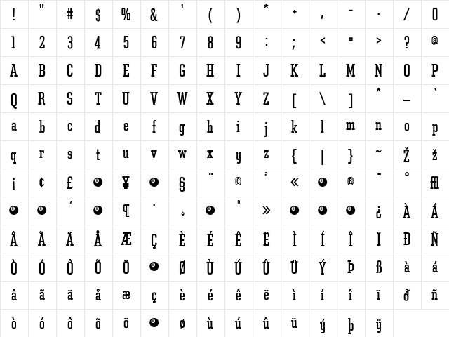 Constructa Regular font glyphpreview