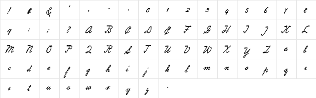 Archive Magno Script Regular font glyphpreview